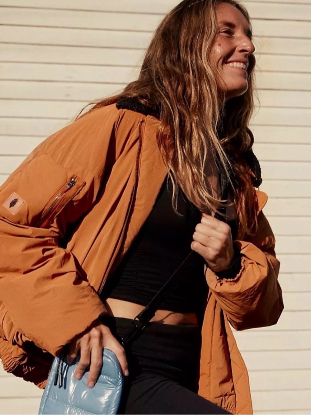 FP Movement Outpost Bomber Jacket in Burnt Orange